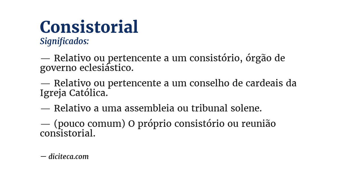 Significado de consistorial