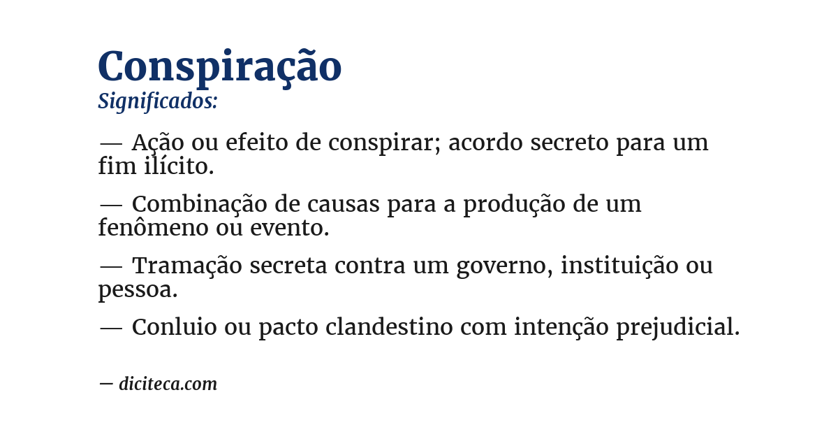 Significado de conspiração