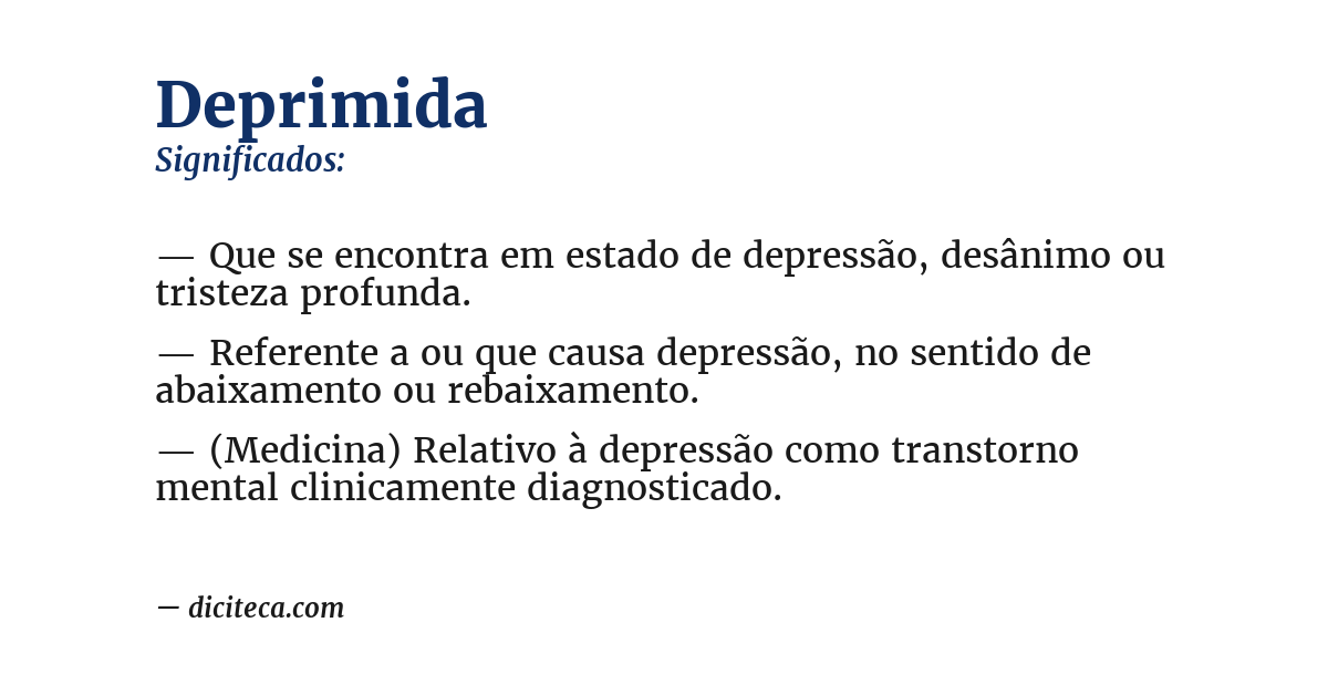 Significado de deprimida