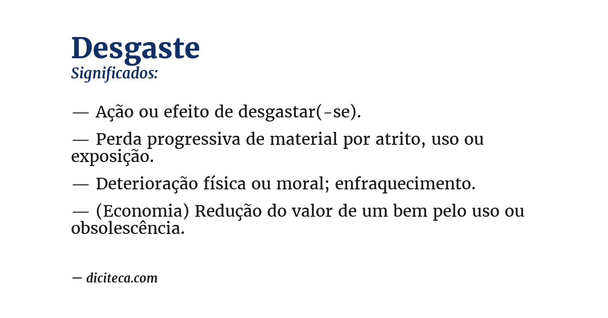 Significado de desgaste