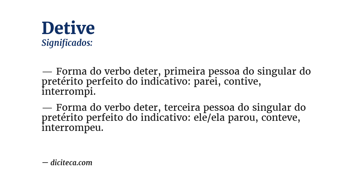 Significado de detive