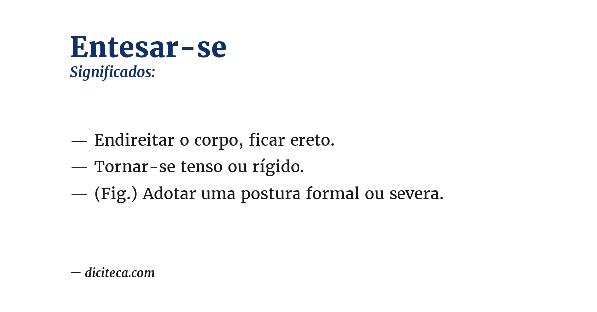 Significado de entesar-se