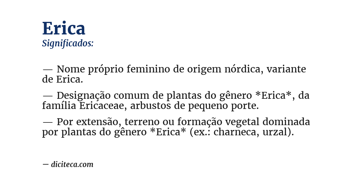 Significado de erica