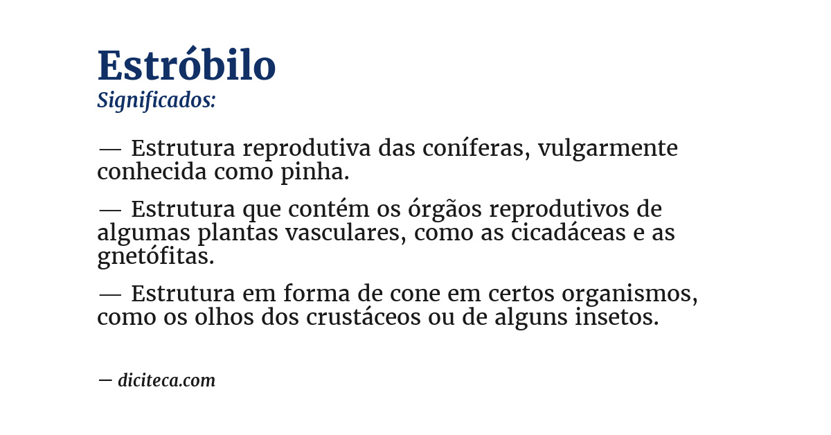 Significado de estróbilo