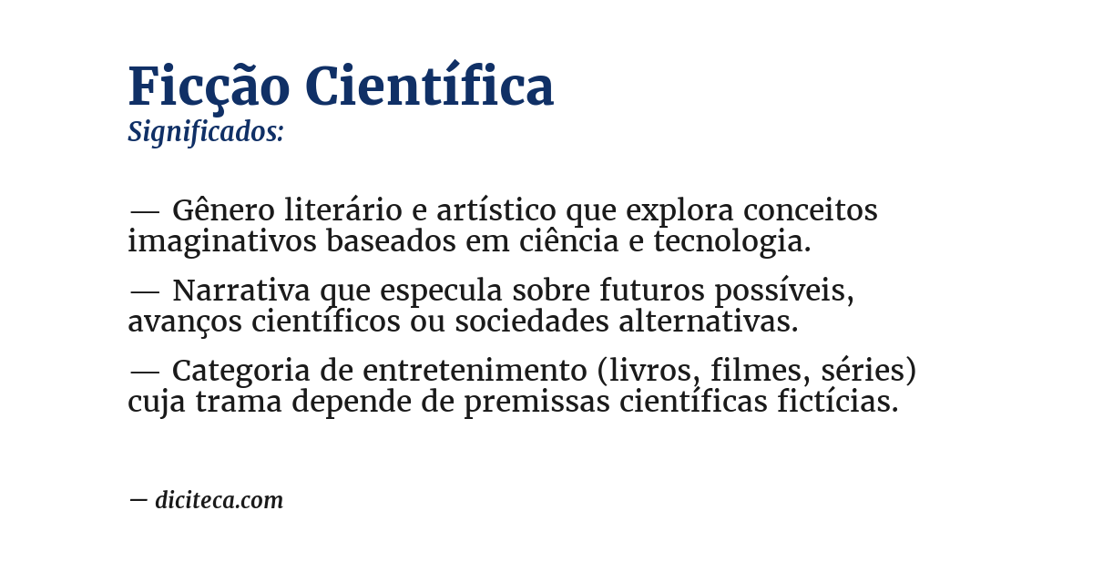 Significado de ficção científica
