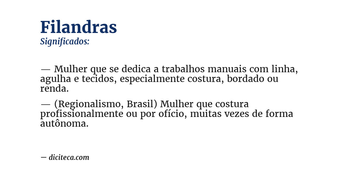 Significado de filandras