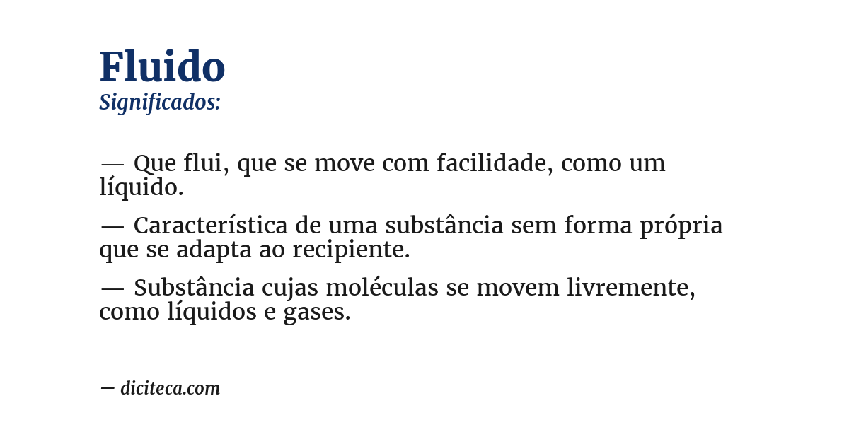 Significado de fluido
