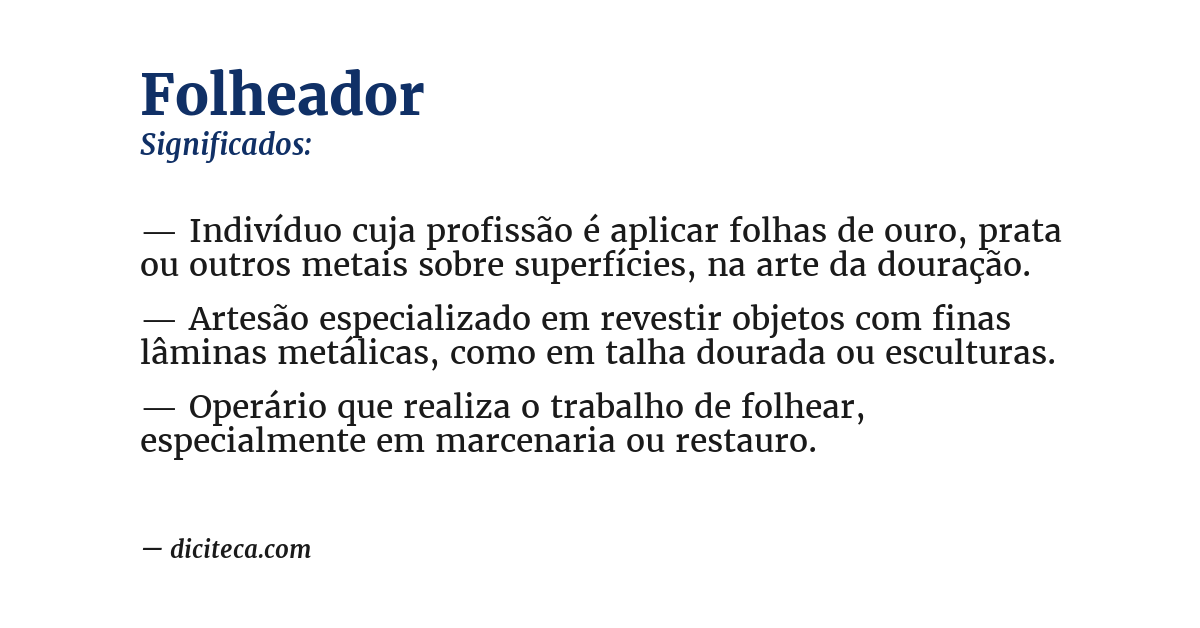 Significado de folheador