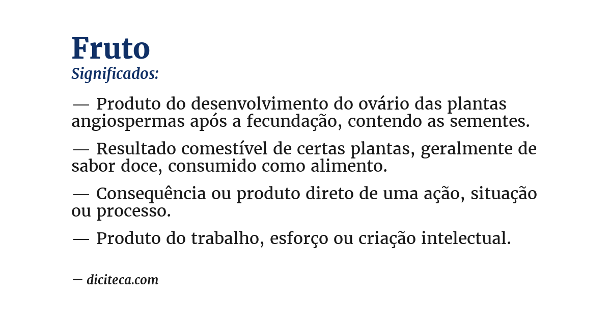 Significado de fruto