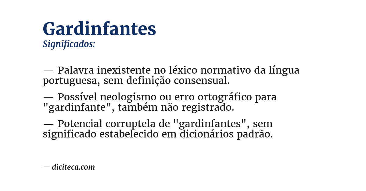 Significado de gardinfantes