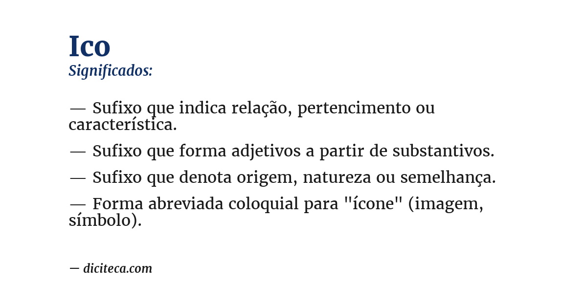 Significado de ico