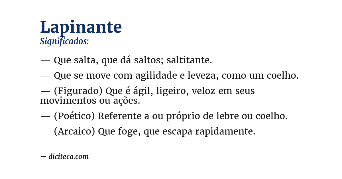 Significado de lapinante