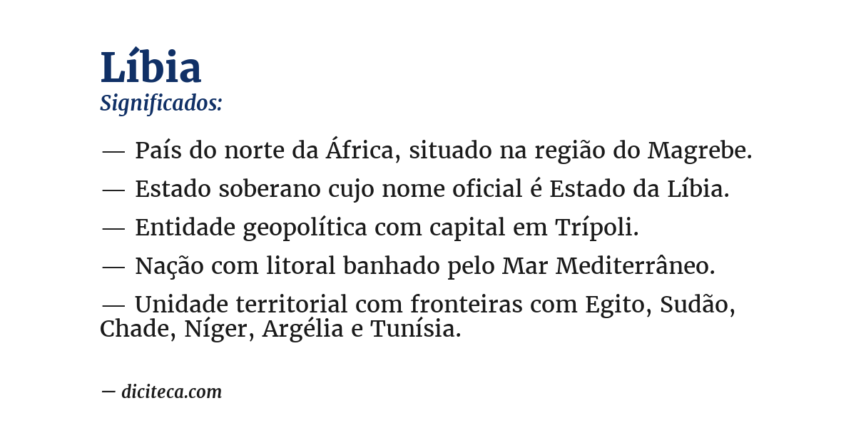 Significado de líbia