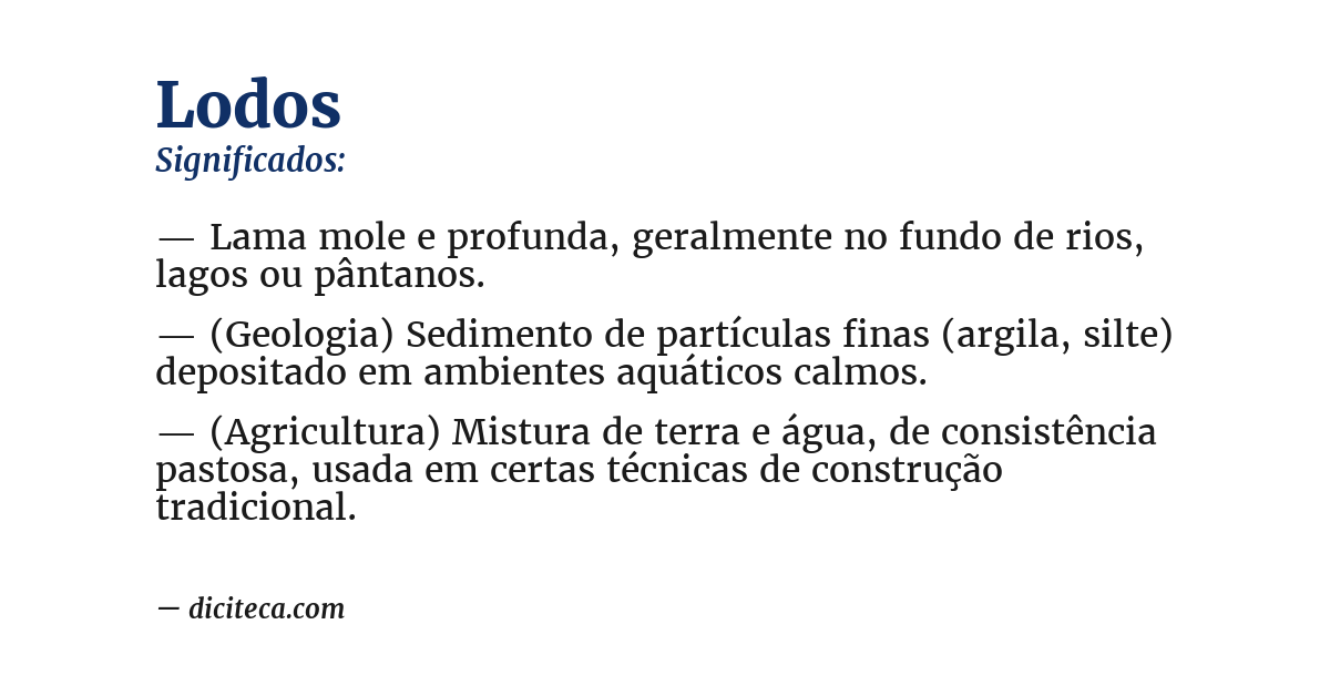 Significado de lodos