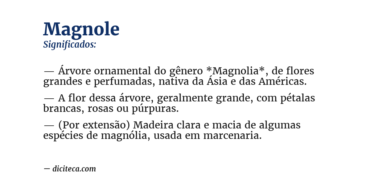 Significado de magnole