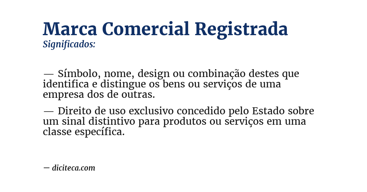 Significado de marca comercial registrada