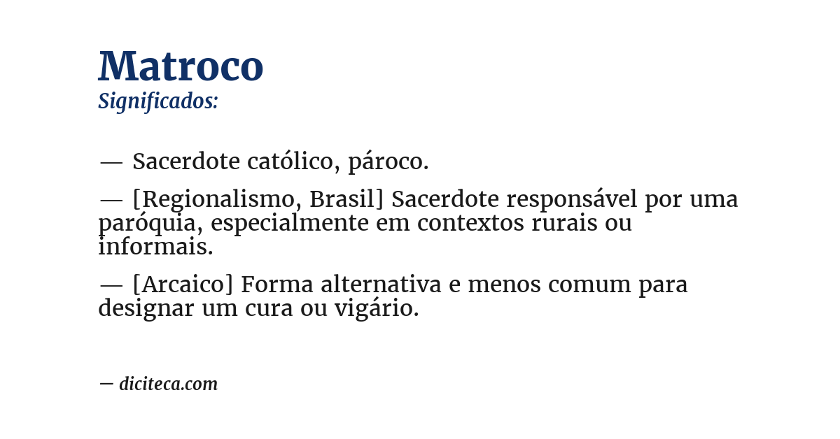 Significado de matroco