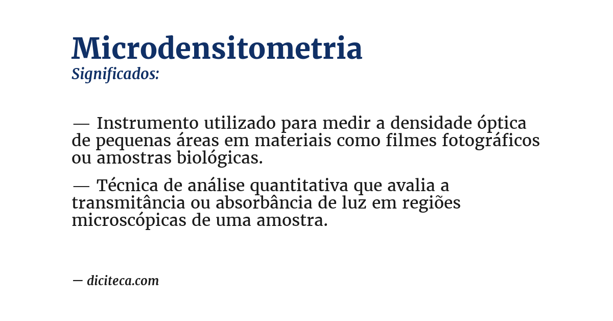 Significado de microdensitometria