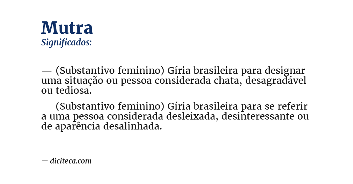 Significado de mutra