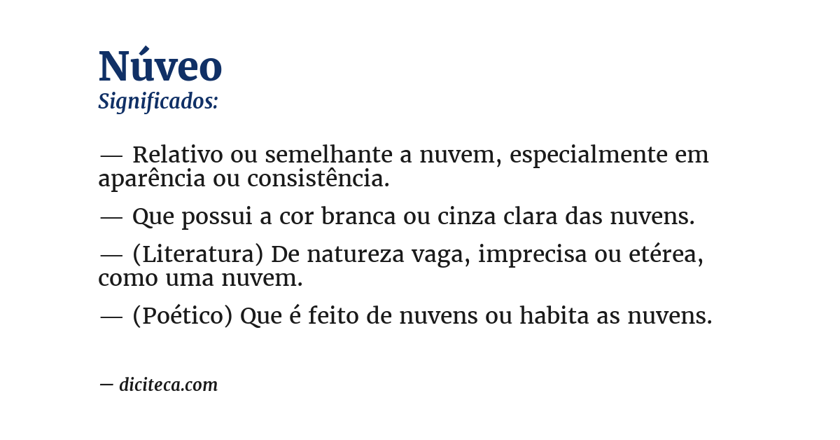 Significado de núveo