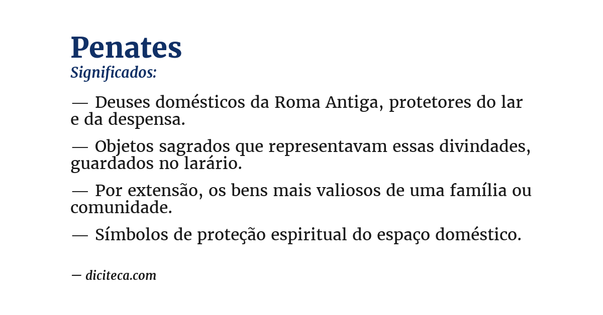 Significado de penates
