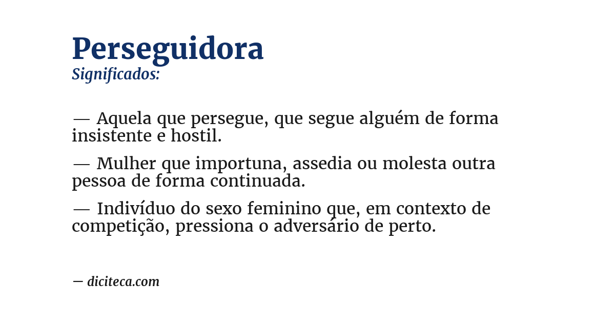 Significado de perseguidora