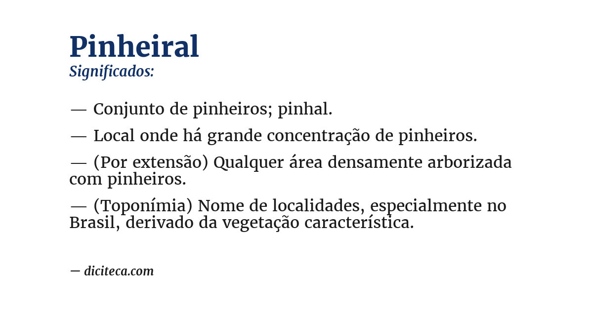 Significado de pinheiral