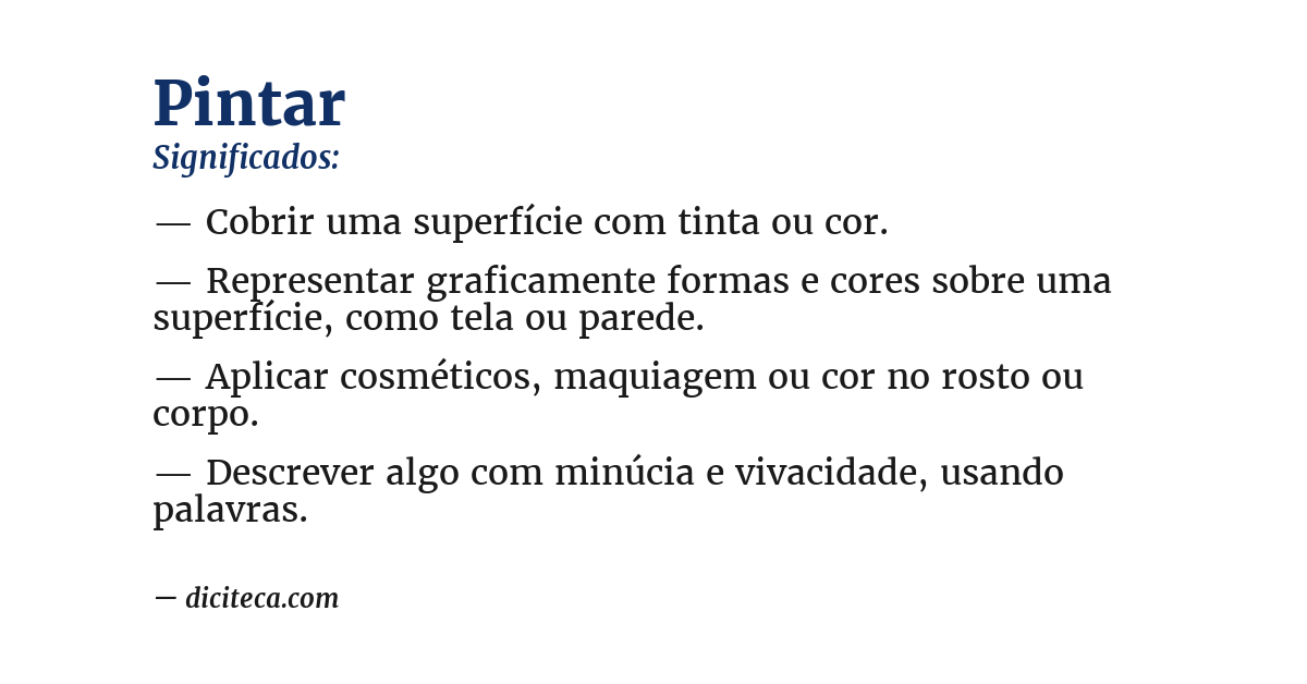 Significado de pintar