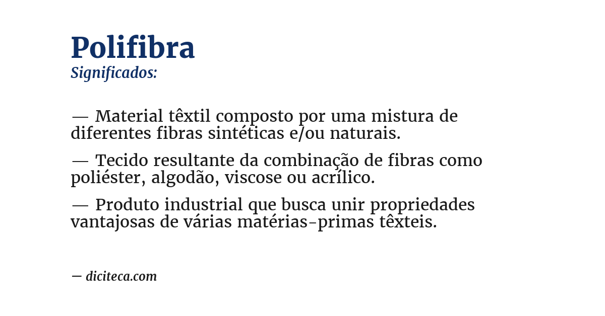 Significado de polifibra