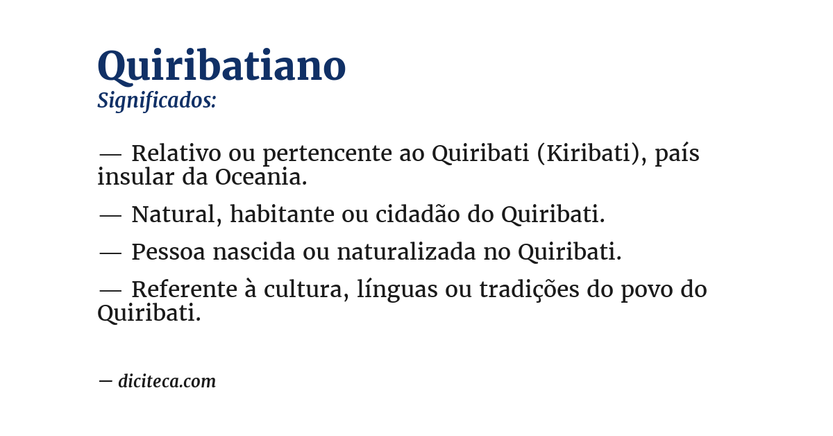 Significado de quiribatiano
