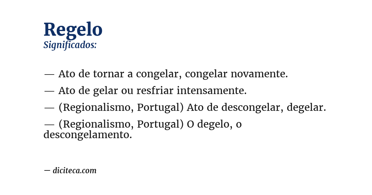 Significado de regelo