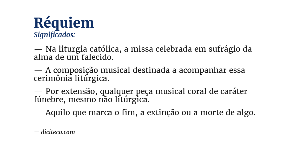 Significado de réquiem