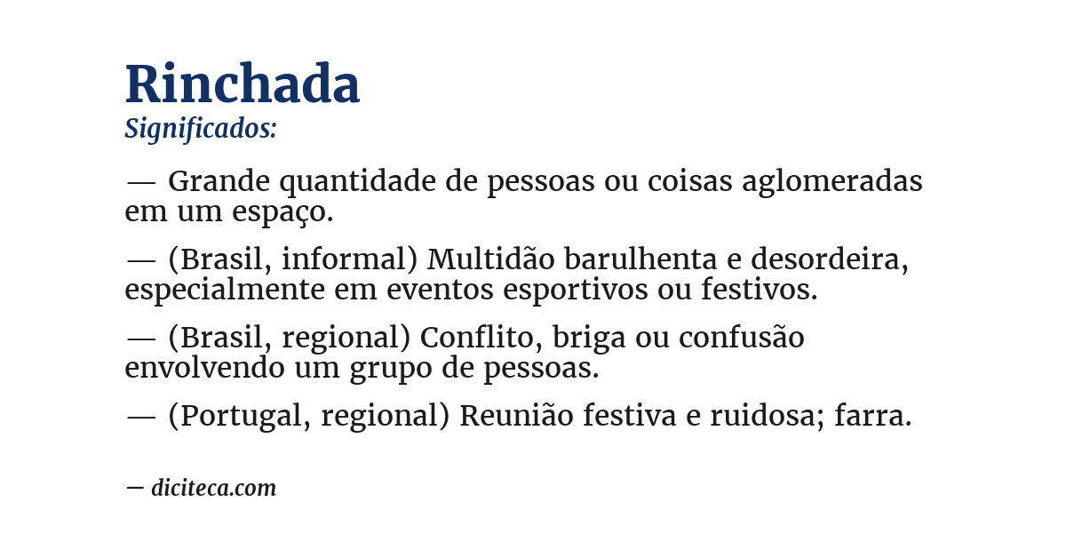 Significado de rinchada