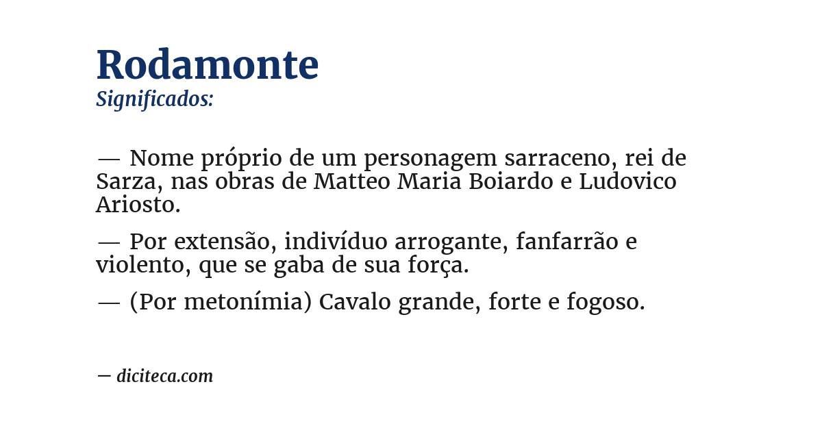Significado de rodamonte