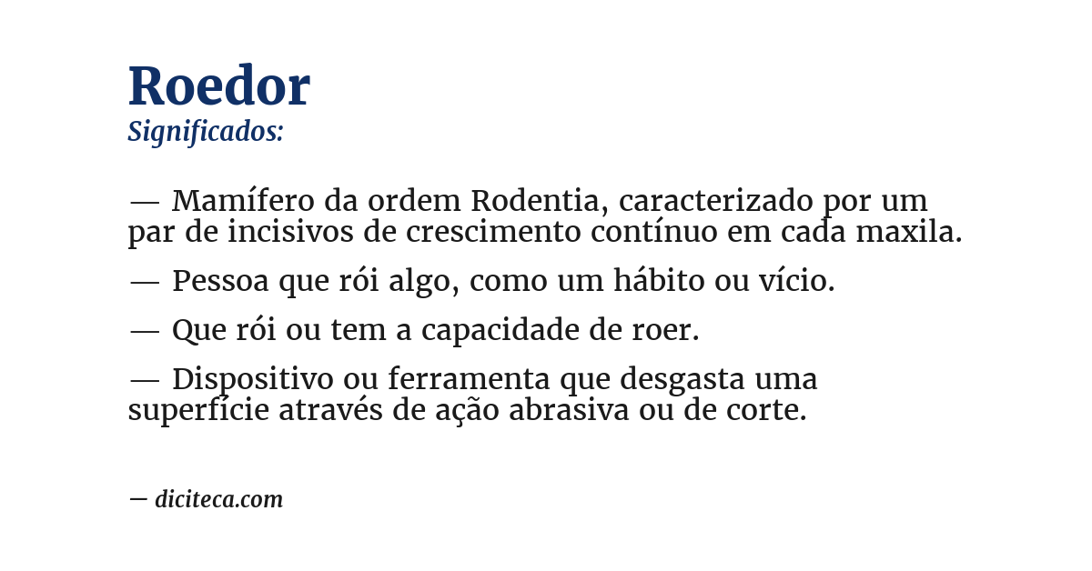 Significado de roedor