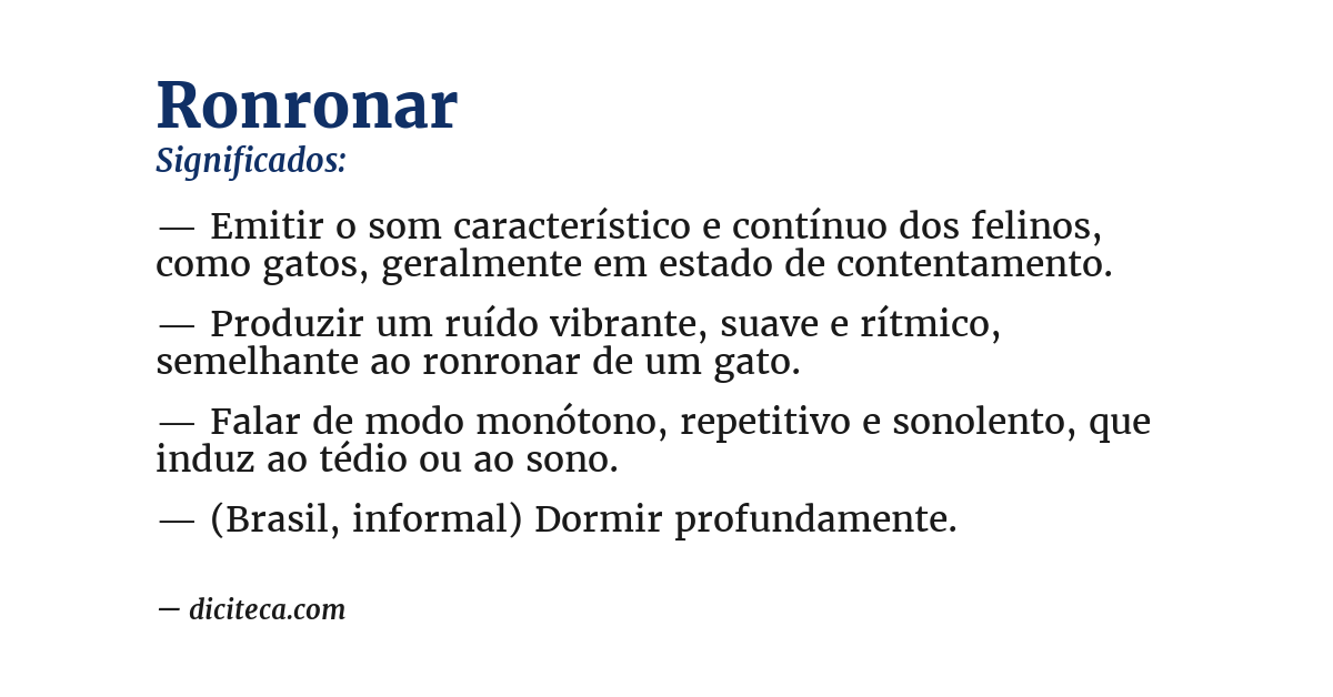 Significado de ronronar
