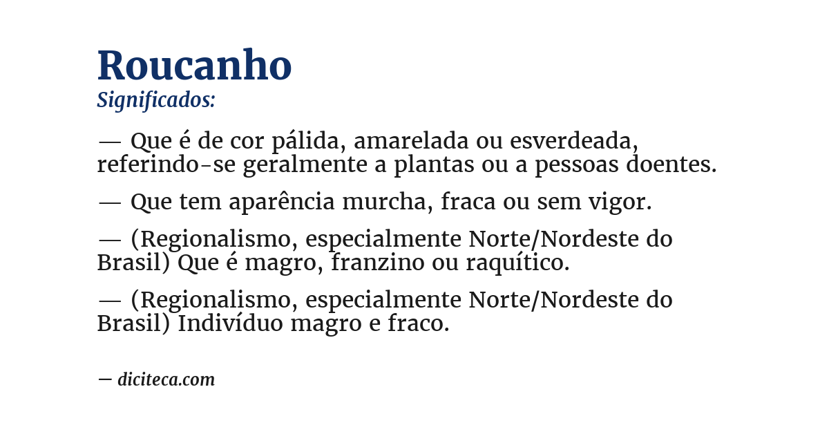 Significado de roucanho