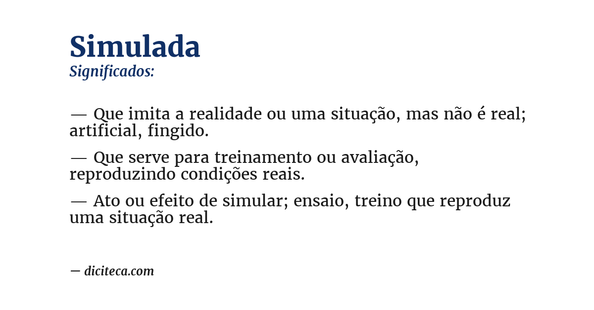 Significado de simulada