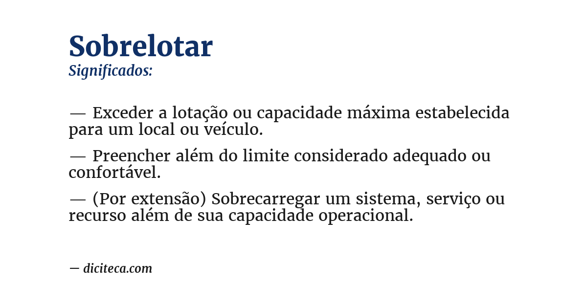 Significado de sobrelotar
