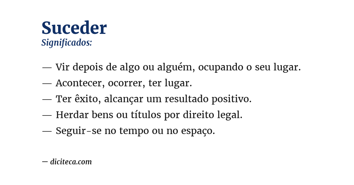 Significado de suceder