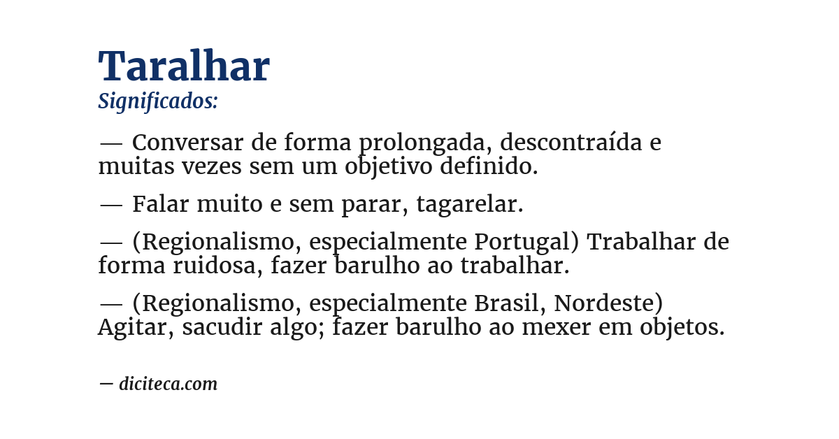 Significado de taralhar