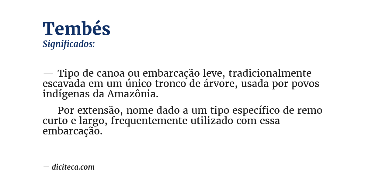 Significado de tembés
