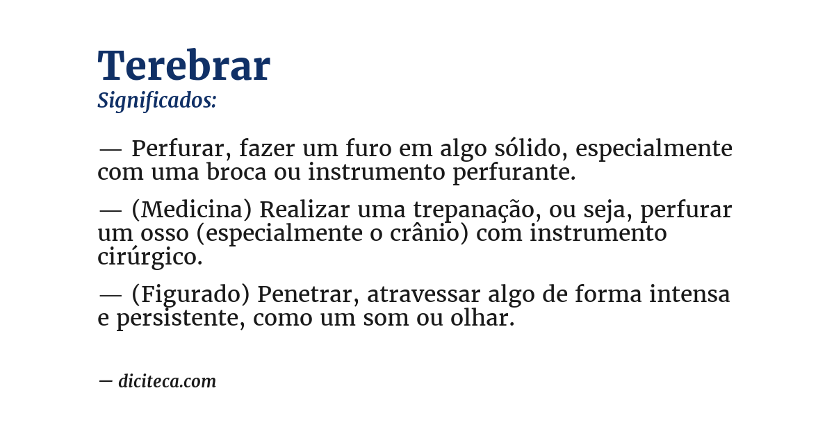 Significado de terebrar