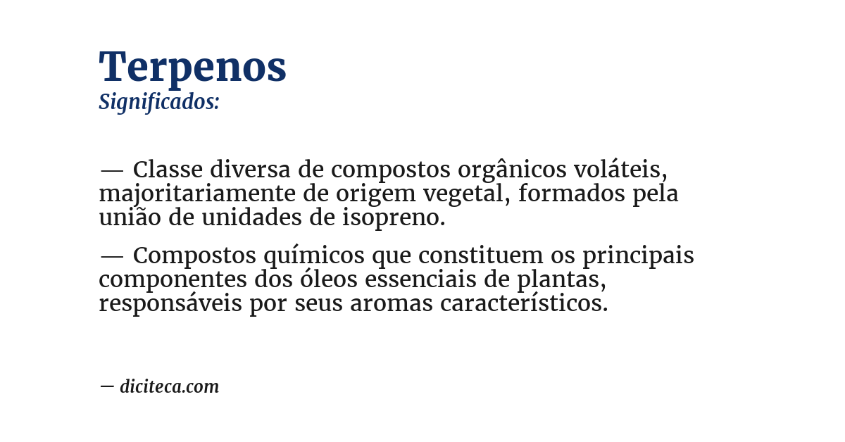 Significado de terpenos