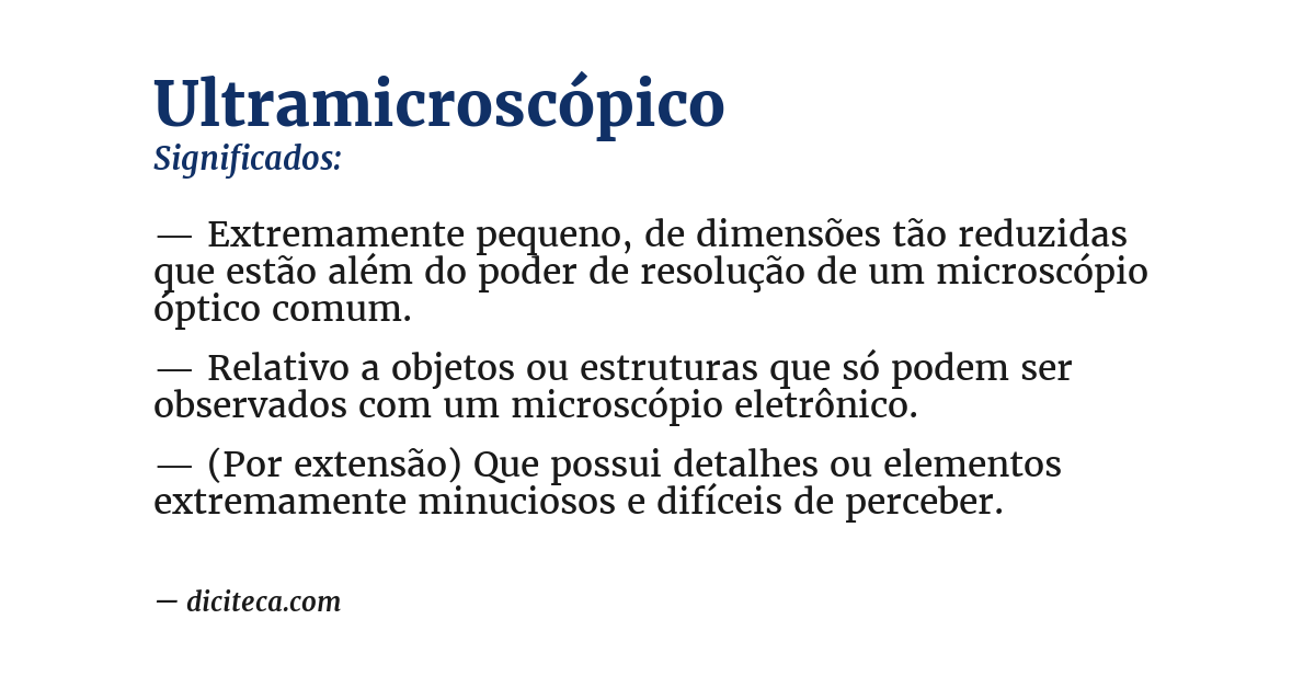 Significado de ultramicroscópico