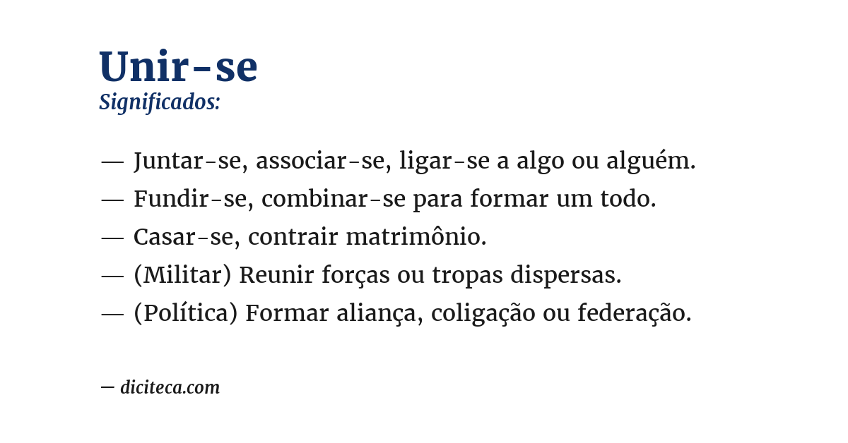 Significado de unir-se