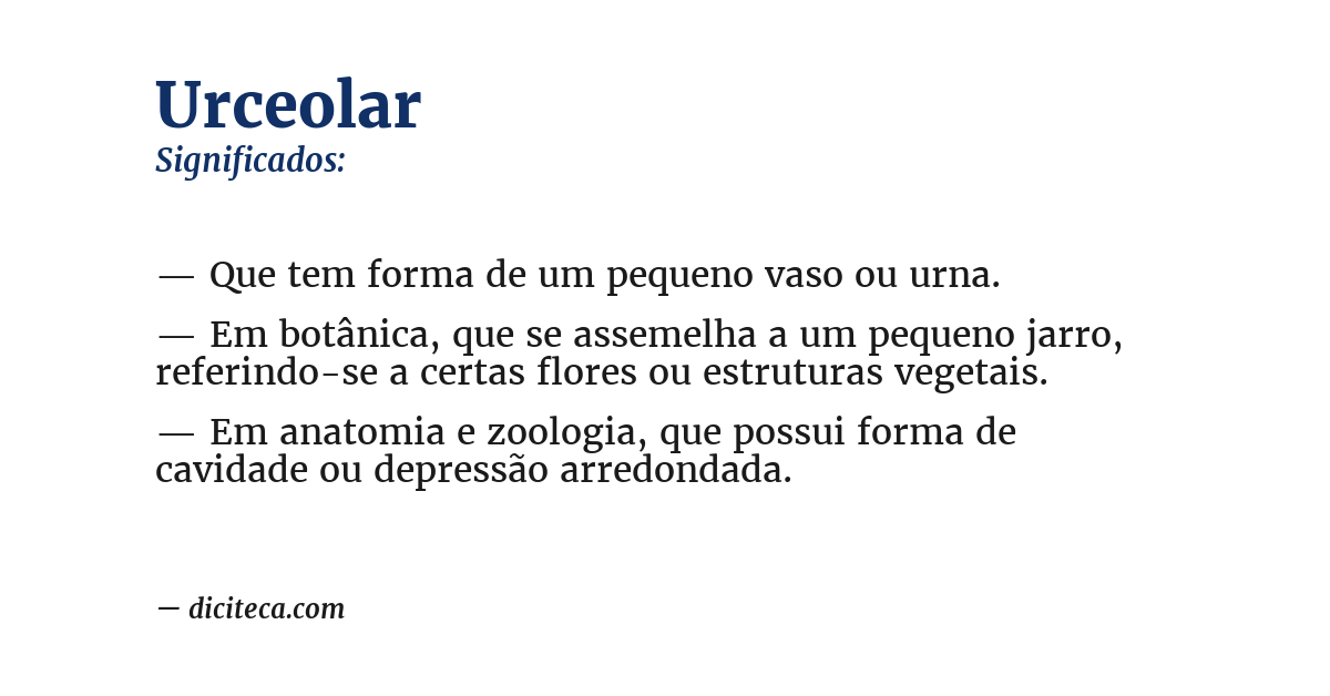 Significado de urceolar