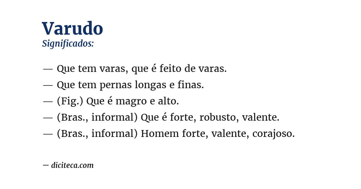 Significado de varudo