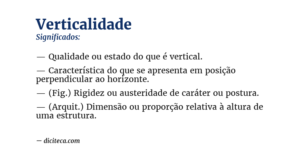 Significado de verticalidade