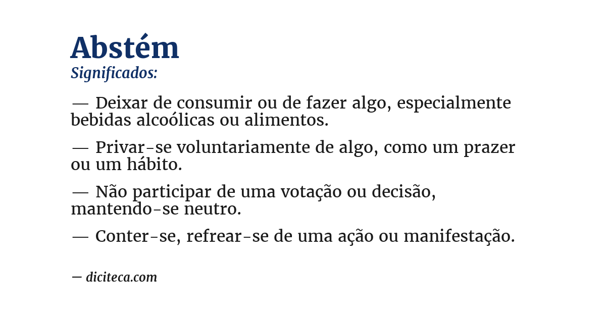 Significado de abstém